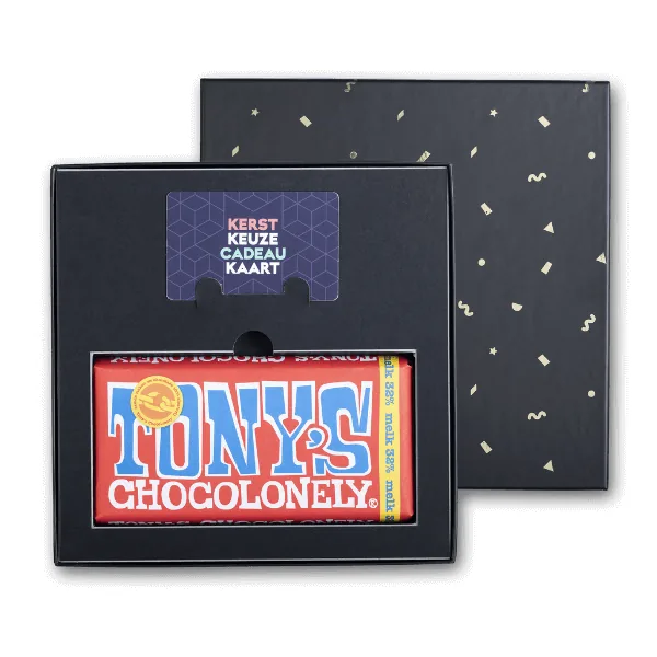 Cadeaupakket Tony's Chocolonely 'Melk' + cadeaukaart van Keuze cadeaukaarten