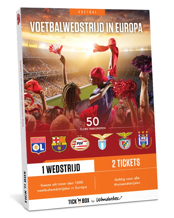 Tick'nBox - Voetbalwedstrijd in Europa van Tick'nBox cadeaukaarten