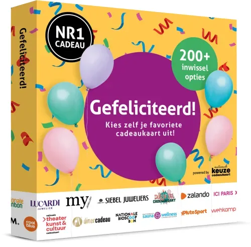 Gefeliciteerd van Nr 1 Cadeau Kaart