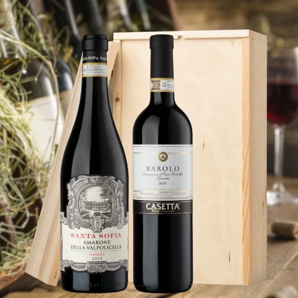 Barolo Casetta & Amarone della Valpolicella | Wijnpakket van Santa Sofia