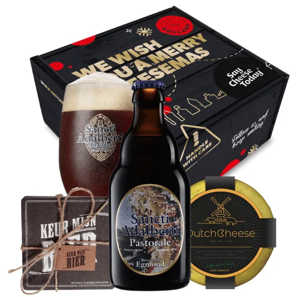 Egmondse Pastorale Bier & Kaas Kerstpakket van Sancti Adalberti