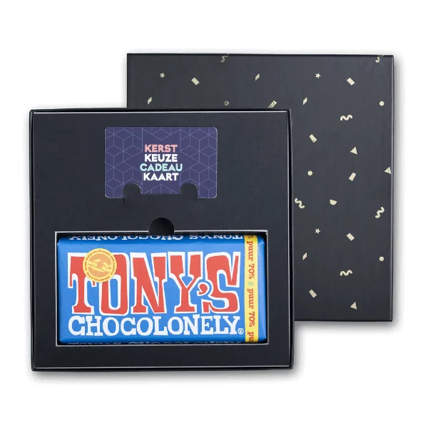 Cadeaupakket Tony's Chocolonely 'Puur' + cadeaukaart van Keuze cadeaukaarten